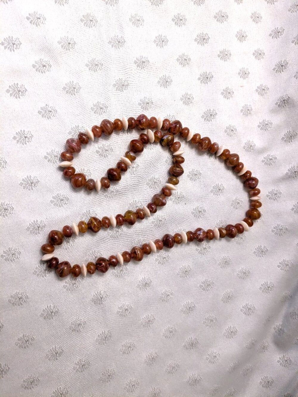New! 32" Faux Amber Bead Necklace